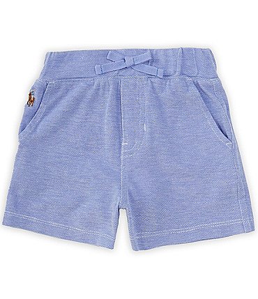 Image of Ralph Lauren Baby Boys 3-24 Months Knit Cotton Oxford Shorts