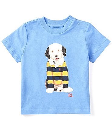 Image of Ralph Lauren Baby Boys 3-24 Months Short-Sleeve Dog-Print Jersey T-Shirt