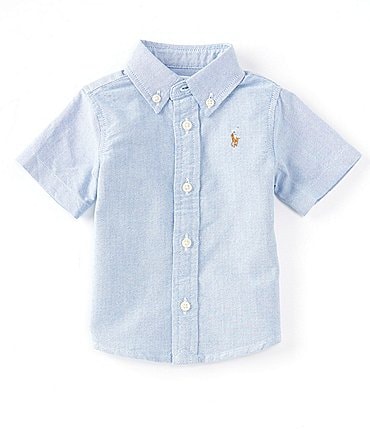 Image of Ralph Lauren Baby Boys 3-24 Months Short-Sleeve Oxford Shirt