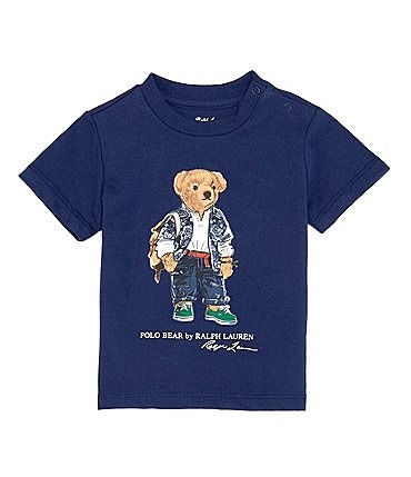 Image of Ralph Lauren Baby Boys 3-24 Months Short Sleeve Polo Bear Jersey T-Shirt