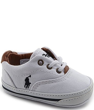 Image of Polo Ralph Lauren Kids' Vaughn Canvas Crib Shoes (Infant)