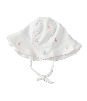 Image of Ralph Lauren Baby Girls 3-24 Months Polo Pony Interlock Hat