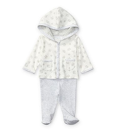 Image of Ralph Lauren Childrenswear Baby Newborn-9 Months Toy Print Hoodie & Striped Footed Pant Set