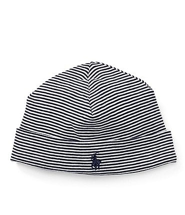 Image of Ralph Lauren Baby Boys Striped Beanie Hat