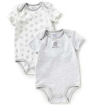 Image of Ralph Lauren Baby Newborn-24 Months Short Sleeve Toy Print Bodysuits 2-Pack