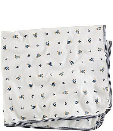 Image of Ralph Lauren Baby Reversible Printed Receiving Blanket