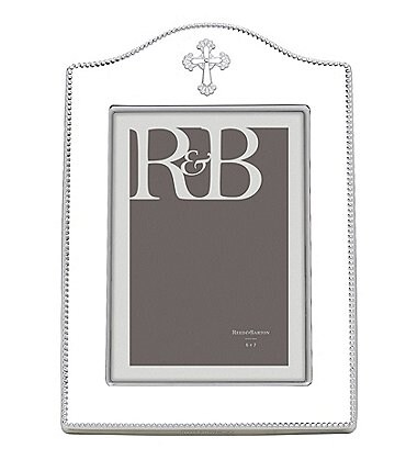 Image of Reed & Barton Abbey Cross Silver 5" x 7" Picture Frame