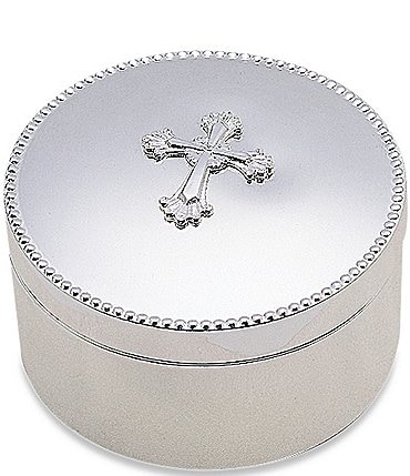 Image of Reed & Barton Abbey Cross Silver-Plated Keepsake Box