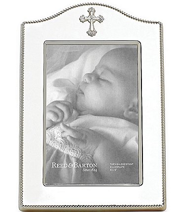 Image of Reed & Barton Abbey Cross Silver-Plated 4" x 6" Picture Frame