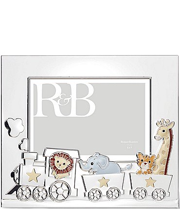 Image of Reed & Barton Animal Train Silverplate 5" x 7" Frame