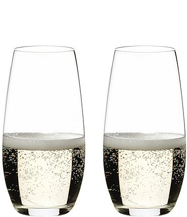 Image of Riedel O Wine Tumbler Champagne Stemless Glasses, Set of 2