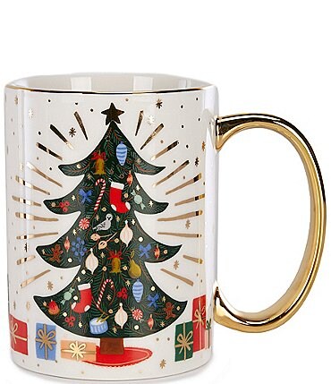 Image of Rifle Paper Co. Holiday Nutcracker Christmas Tree Novelty Porcelain Mug