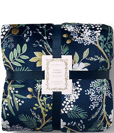Image of Rifle Paper Co. Juniper Forest Fleece Throw Blanket