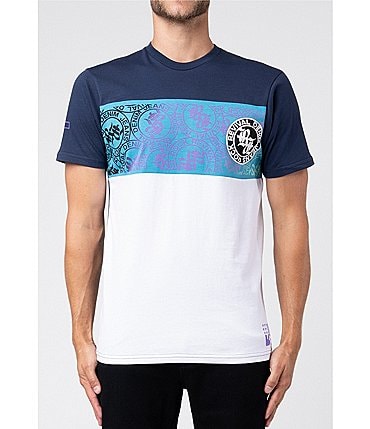 Image of Rock Revival Short Sleeve Pieced Yoke Color Block T-Shirt