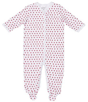 Image of Roller Rabbit Baby Girls Newborn-9 Months Hearts Family Matching Footed Sleeper