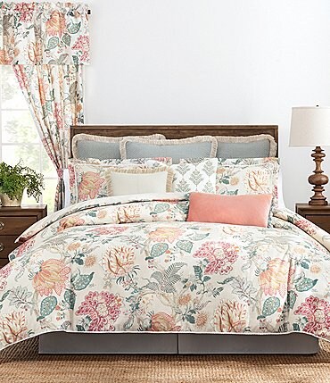 Image of Rose Tree Komodo Jacobean Floral Printed Comforter Set