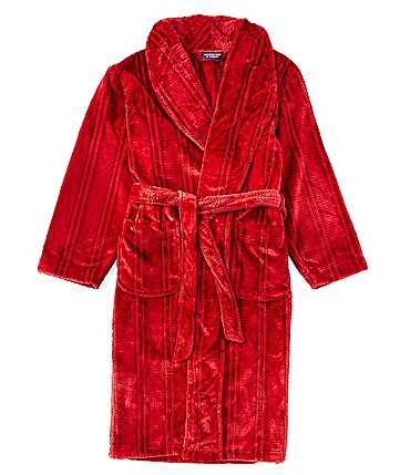 Image of Roundtree & Yorke Long-Sleeve Solid Plush Robe