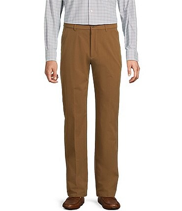 Image of Roundtree & Yorke Performance Stewart Flat Front Classic Fit Stretch Pants