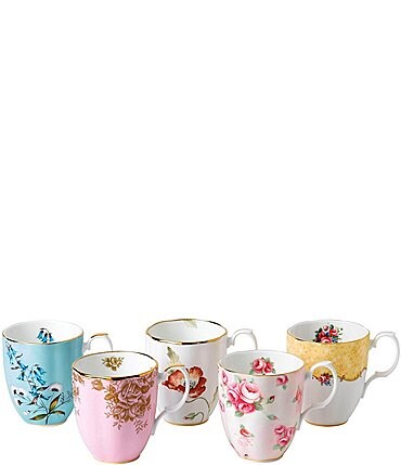 Image of Royal Albert 100 Years 1950-1990 5-Piece Mug Set