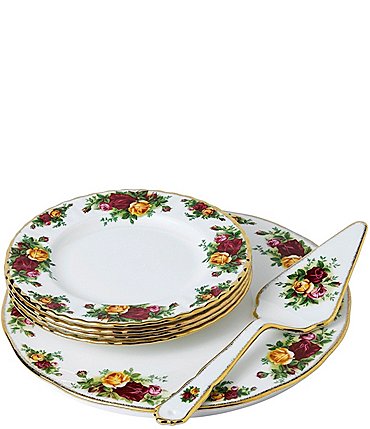 Image of Royal Albert Old Country Roses 6-Piece Cake Server Set