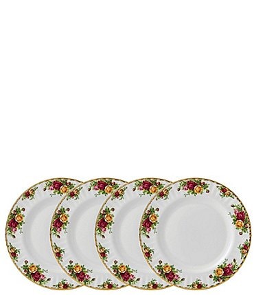 Image of Royal Albert Old Country Roses Dinner Plates, Set of 4