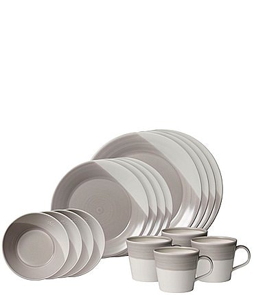 Image of Royal Doulton Bowls of Plenty Grey 16-Piece Dinnerware Set