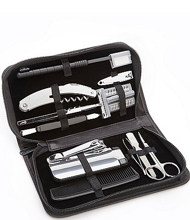Image of ROYCE New York Leather Travel & Grooming Toiletry Kit