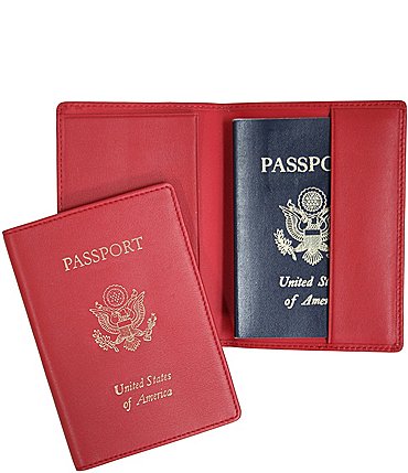 Image of ROYCE New York RFID Blocking Gold Lettered Passport Case