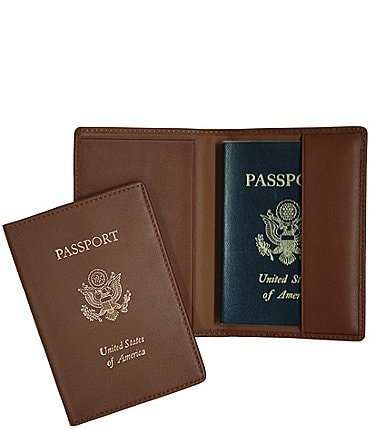 Image of ROYCE New York RFID Blocking Gold Lettered Passport Case