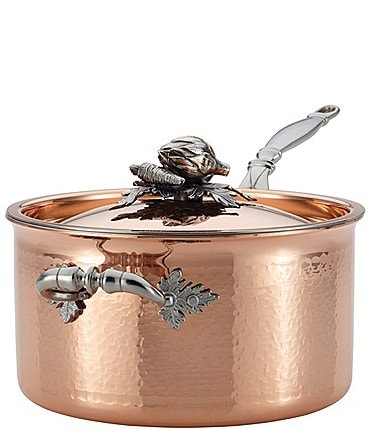 Image of Ruffoni Opus Cupra Hammered Covered Saucepan, 3.75 Qt.