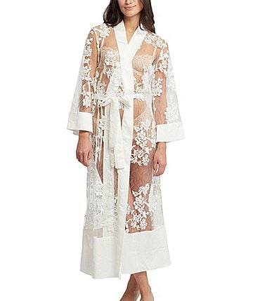 Image of Rya Collection Charming Long Sleeve Embroidered Coordinating Robe