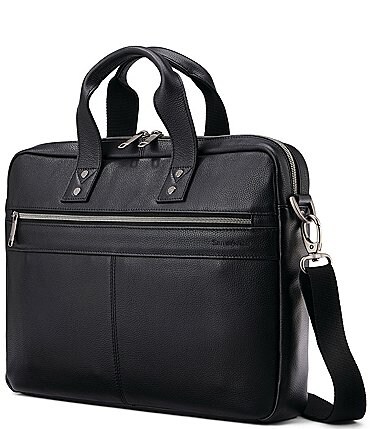 Image of Samsonite Classic Leather Slim Briefcase