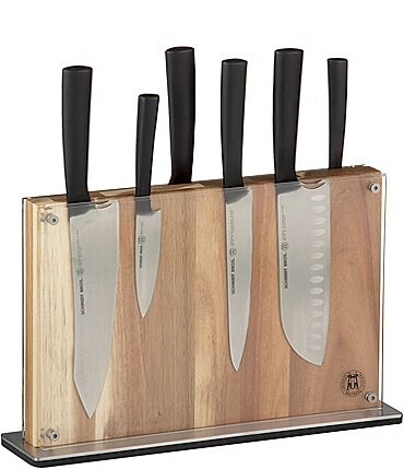 Image of Schmidt Brothers Cutlery Acacia Downtown Magnetic Knife Block