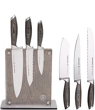 Image of Schmidt Brothers Cutlery Bonded Ash 7-Piece Knife Block Set