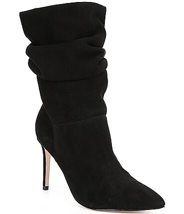 Image of Schutz Ashlee Suede Slouch Dress Boots
