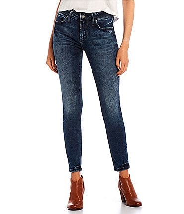 Image of Silver Jeans Co. Elyse Mid Rise Skinny Jeans