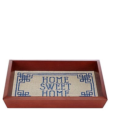 Image of Smathers & Branson Home Sweet Home Needlepoint Valet Tray