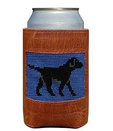 Image of Smathers & Branson Needlepoint Black Lab Can Cooler