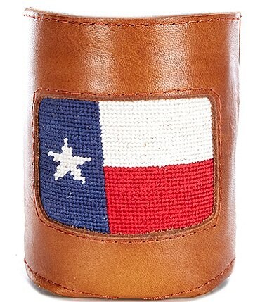 Image of Smathers & Branson Texas Flag Needlepoint Can Cooler