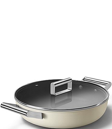 Image of Smeg 50's Retro Style Nonstick 4-Quart Covered Saute and Brasier Pan