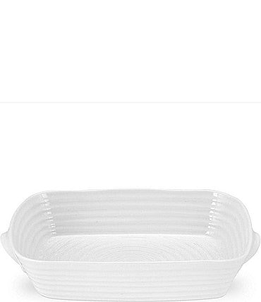 Image of Sophie Conran for Portmeirion White Porcelain Rectangular Handled Roasting Dish