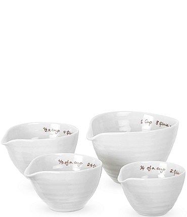 Image of Sophie Conran for Portmeirion 4-Piece White Porcelain Measuring Cup Set