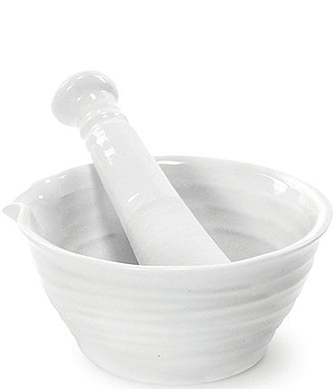 Image of Sophie Conran for Portmeirion White Mortar and Pestle Set