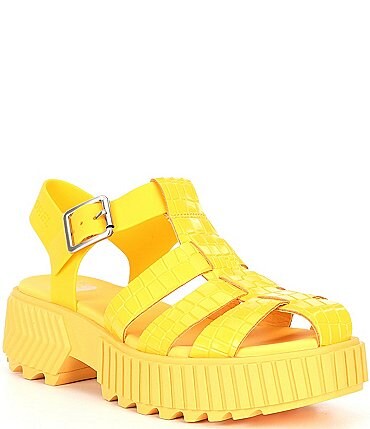 Image of Sorel ONA™ Streetworks Crocodile Embossed Fisherman Chunky Sandals