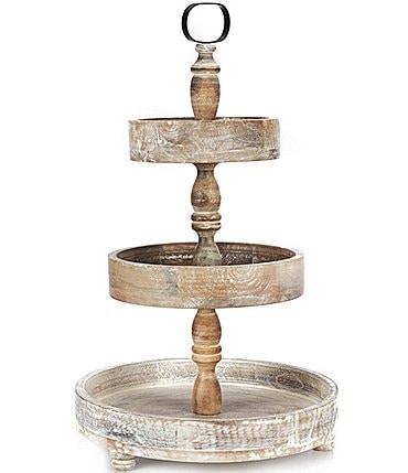 Image of Southern Living 3-Tier Wood Server