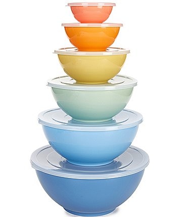 Image of Southern Living 6-Piece Colored Mixing Bowl Sets with Lids