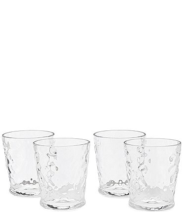 Image of Southern Living Acrylic Valencia Textured Double Old-Fashioned Glasses, Set of 4