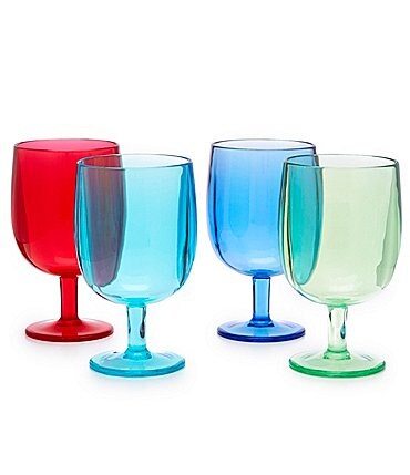Image of Southern Living Acrylic Wine Short Goblets, Set of 4