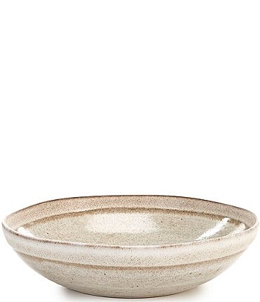 Image of Southern Living Astra Collection Glazed Stripe Pasta Bowl