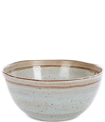 Image of Southern Living Astra Collection Glazed Stripe Serving Bowl